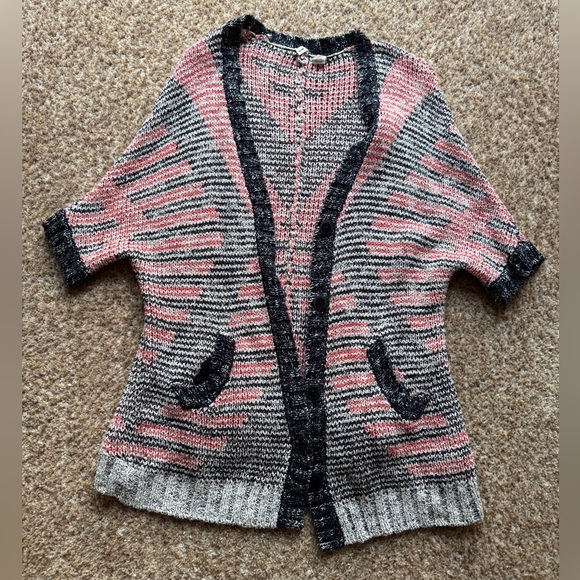 Moth Other - Moth Anthropology Open Front Cardigan 3/4 sleeve with button front size xs